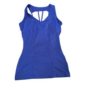 MPG Purple Stretch Lined Athletic Tank Top